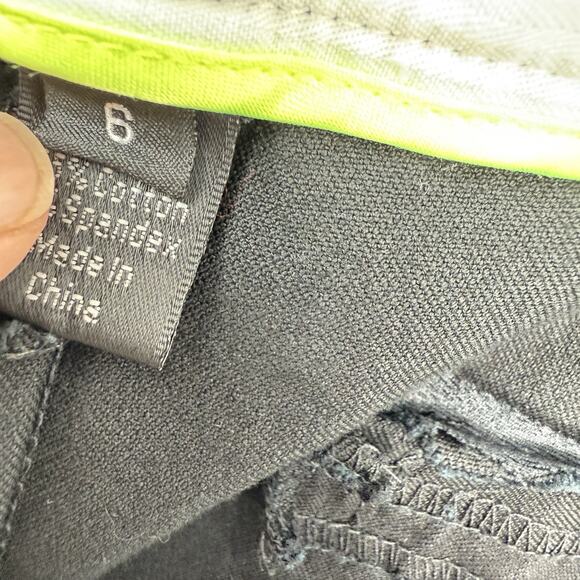 J Crew Minnie Crop Pants 6 Black Mid Rise Stretch Twill Skinny Side Zip Preppy - Picture 6 of 9